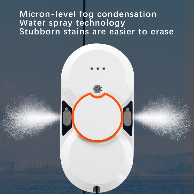 FBLMD Smart Window Cleaning Robot with Dual Water Spray 60ML and 5600Pa Suction Power Window Cleaner Robot for Windows/Tiles/Glass Door