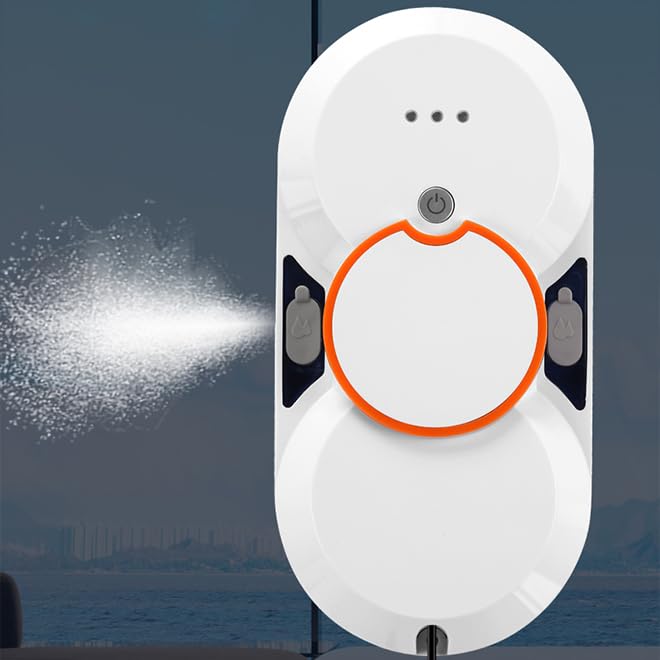 FBLMD Smart Window Cleaning Robot with Dual Water Spray 60ML and 5600Pa Suction Power Window Cleaner Robot for Windows/Tiles/Glass Door