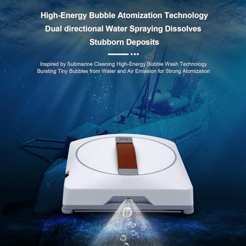 Wannabe Smart Window Cleaning Robot - Dual Water Spray, Remote Control, High Suction Power, Wet/Dry Cleaning, Indoor/Outdoor Use, Perfect for High-Rise Windows, Tiles, and Glass Doors