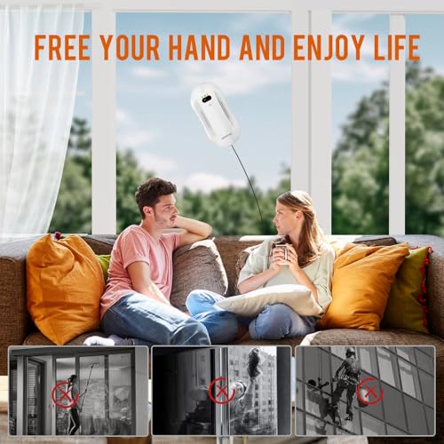 AGORVIO Window Cleaning Robot with Long life BLDC Motor,Window Robot Cleaner with Automatic Water Spray,Remote Control,Window Washer Robot for Interior/Exterior Highrise Windows