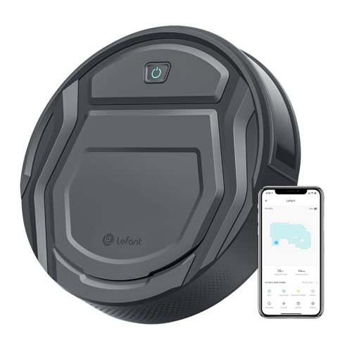 Lefant Robot Vacuums, 2200Pa Suction, 120 Min Runtime, WiFi/App/Alexa Control, Anti-Collision/Drop Sensor, Self-Charging Robotic Vacuum Cleaner, Slim, Quiet, Ideal for Pet Hair, Hard Floor (M210 Pro)