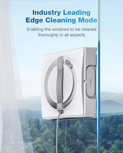ECOVACS Winbot W2 OMNI Potable Window Cleaning Robot, Intelligent Cleaning with Three-nozzle Wide-angle Spray Technology, Win SLAM 4.0 Path Planning, Deep Edge Cleaning, 5500Pa Suction Power