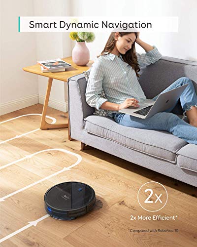 eufy by Anker, RoboVac G10 Hybrid, Smart Dynamic Navigation, 2-in-1 Sweep and mop, Wi-Fi, Super-Slim, 2000Pa Strong Suction, Quiet, Self-Charging, for Hard Floors Only(Renewed)