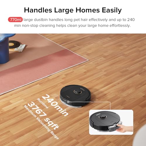 roborock Q5 Pro Robot Vacuum and Mop Combo, 5500Pa Suction, DuoRoller Brush, LiDAR Navigation, Robotic Vacuum Cleaner with 240 min Runtime, Smart No-Go Zone, Perfect for Pet Hair