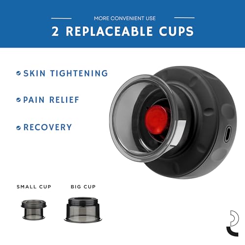 rouxen 4-in-1 Smart Cupping Therapy Massager, Red Light Therapy, Targeted Pain Relief, Circulation & Tighter Skin, Muscle Pain, Cellulite Remover, Portable Electric Vacuum Suction Massager