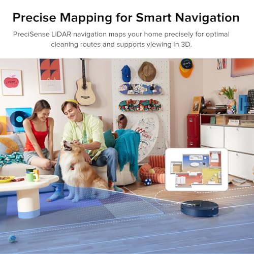 roborock Q5 Pro Robot Vacuum and Mop Combo, 5500Pa Suction, DuoRoller Brush, LiDAR Navigation, Robotic Vacuum Cleaner with 240 min Runtime, Smart No-Go Zone, Perfect for Pet Hair