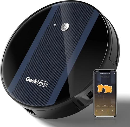 Geek Smart Robot Vacuum Cleaner G6, 1800 Pa Suction, Super-Thin, Cleans Hard Floor to Carpet