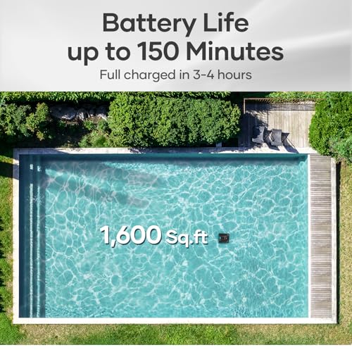 (2024 New) AIPER Scuba S1 Cordless Robotic Pool Cleaner, Pool Vacuum for Inground Pools, Wall and Waterline Cleaning, WavePath 2.0 Smart Navigation, 150 min Battery Life, for Pools up to 1,600 Sq.ft