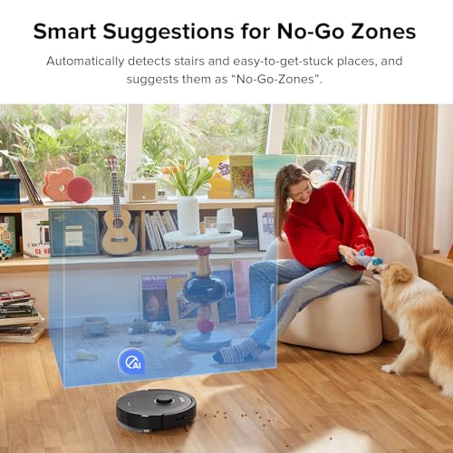 roborock Q5 Pro Robot Vacuum and Mop Combo, 5500Pa Suction, DuoRoller Brush, LiDAR Navigation, Robotic Vacuum Cleaner with 240 min Runtime, Smart No-Go Zone, Perfect for Pet Hair