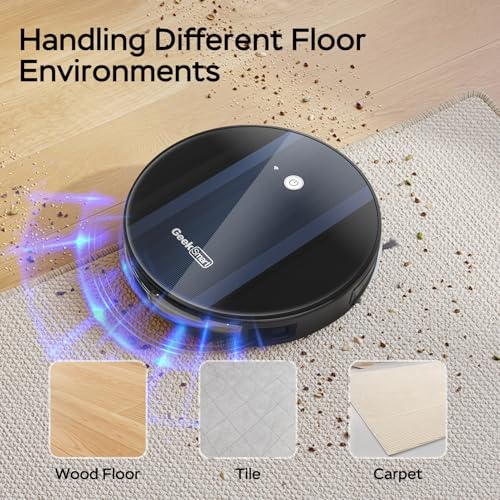 Geek Smart Robot Vacuum Cleaner G6, 1800 Pa Suction, Super-Thin, Cleans Hard Floor to Carpet