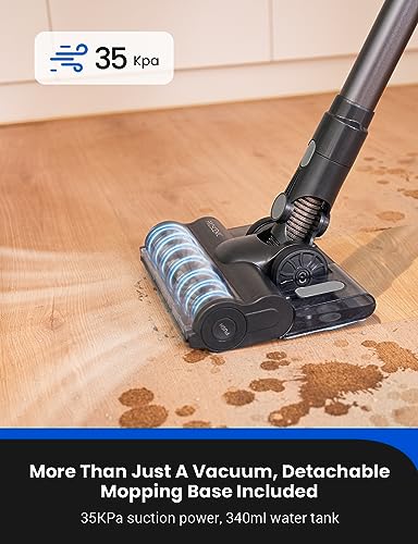 Proscenic Vacuum Cleaners for Home, P11 Mopping Wet Dry Cordless Vacuum and Mop Combo all in one,High Suction Lightweight Stick Vacuum with LED Display,Long Runtime Ease of use vacuum for Pet Hair