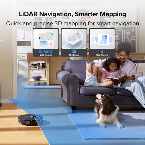 roborock Q5 DuoRoller+ Robot Vacuum with Self-Empty Dock, 5500 Pa Suction, DuoRoller Brush, Hands-Free Cleaning for up to 7 Weeks, PreciSense LiDAR Navigation, Multi-Floor Mapping, App & Voice Control