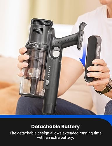 Proscenic Vacuum Cleaners for Home, P11 Mopping Wet Dry Cordless Vacuum and Mop Combo all in one,High Suction Lightweight Stick Vacuum with LED Display,Long Runtime Ease of use vacuum for Pet Hair