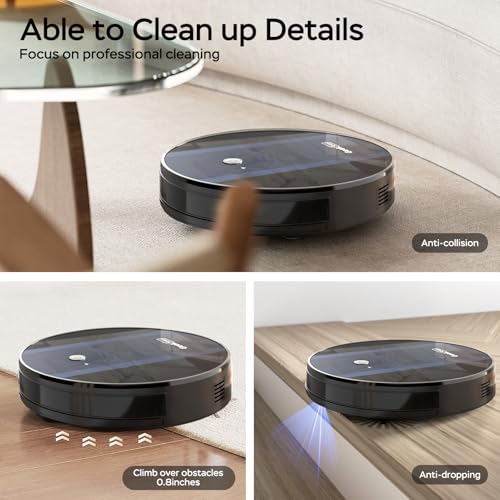 Geek Smart Robot Vacuum Cleaner G6, 1800 Pa Suction, Super-Thin, Cleans Hard Floor to Carpet
