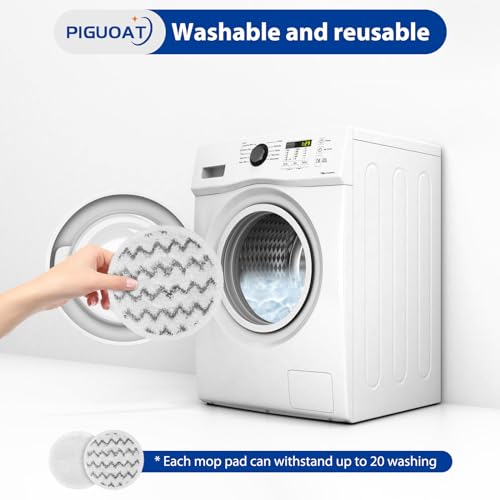 PIGUOAT 6 Pack 3897A Pads Fit for Bissell 3897A SpinWave SmartSteam Scrubbing Steam Mop Cleaner(3 Scrub and 3 Soft)