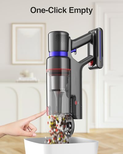Cordless Vacuum Cleaner, 550W/45Kpa Stick Vacuum with Touch Screen, Max 55 Mins Runtime, Wireless Vacuum Cleaners for Home, Anti-tangle Brush, Lightweight Vacuum for Pet Hair/Hardwood Floor/Carpet