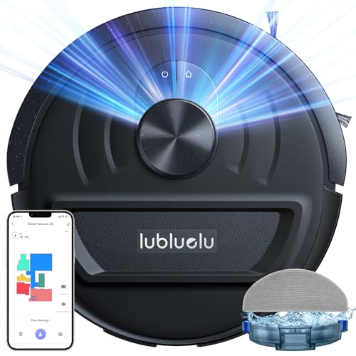 Lubluelu Robot Vacuum and Mop 5500Pa, L20 Robot Vacuum Cleaner, LiDAR Navigation, Smart Mapping, 30 No-go Zones,WiFi/App/Alexa, 3 in 1 Robotic Vacuum for Pet Hair,Hard Floor,Carpet