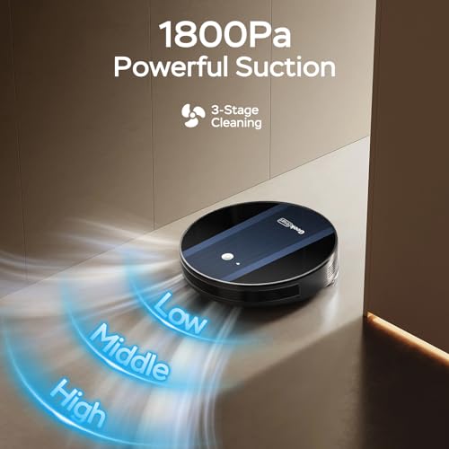 Geek Smart Robot Vacuum Cleaner G6, 1800 Pa Suction, Super-Thin, Cleans Hard Floor to Carpet