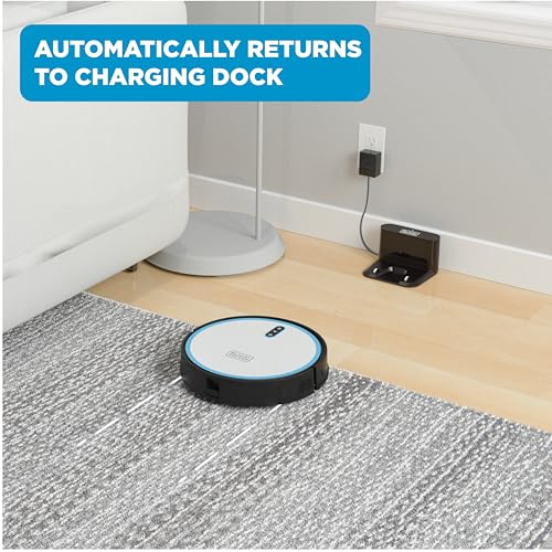 BLACK+DECKER Roboseries Robot Vacuum - 2000Pa Suction, Smart Mapping, App & Remote Control, 120 Min Runtime, Self-Charging, Works with Alexa, Perfect for Hard Floors, Carpets, Pet Hair, Low Carpet
