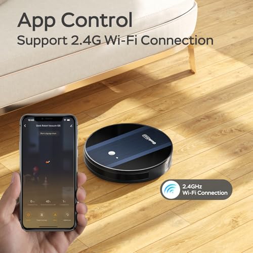 Geek Smart Robot Vacuum Cleaner G6, 1800 Pa Suction, Super-Thin, Cleans Hard Floor to Carpet