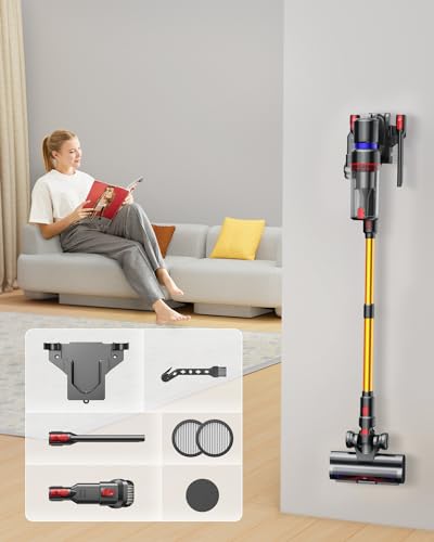Cordless Vacuum Cleaner, 550W/45Kpa Stick Vacuum with Touch Screen, Max 55 Mins Runtime, Wireless Vacuum Cleaners for Home, Anti-tangle Brush, Lightweight Vacuum for Pet Hair/Hardwood Floor/Carpet