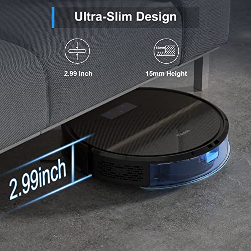Tikom G8000 Pro Robot Vacuum and Mop Combo, 4500Pa Suction, 150Mins Max, Robotic Vacuum Cleaner with Self-Charging, Quiet, APP&Voice Control, Good for Carpet, Hard Floor, Black