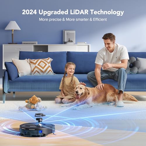 Lubluelu Robot Vacuum and Mop 5500Pa, L20 Robot Vacuum Cleaner, LiDAR Navigation, Smart Mapping, 30 No-go Zones,WiFi/App/Alexa, 3 in 1 Robotic Vacuum for Pet Hair,Hard Floor,Carpet