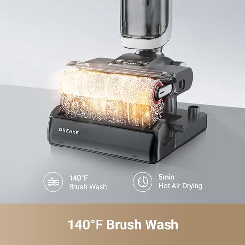 dreame H14 Wet Dry Vacuum Cleaner, 180° Lie-Flat Cordless Vacuum Mop, 140°F Brush Washing, Fast Hot Air Drying in 5Mins, Smart Hard Floor Cleaner Machine with Powerful Suction, Great for Sticky Messes