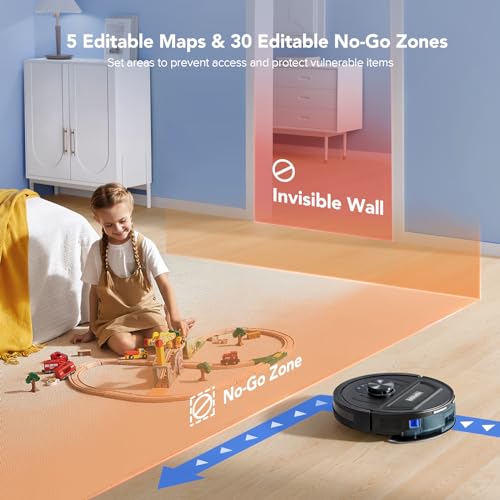 Lubluelu Robot Vacuum and Mop 5500Pa, L20 Robot Vacuum Cleaner, LiDAR Navigation, Smart Mapping, 30 No-go Zones,WiFi/App/Alexa, 3 in 1 Robotic Vacuum for Pet Hair,Hard Floor,Carpet
