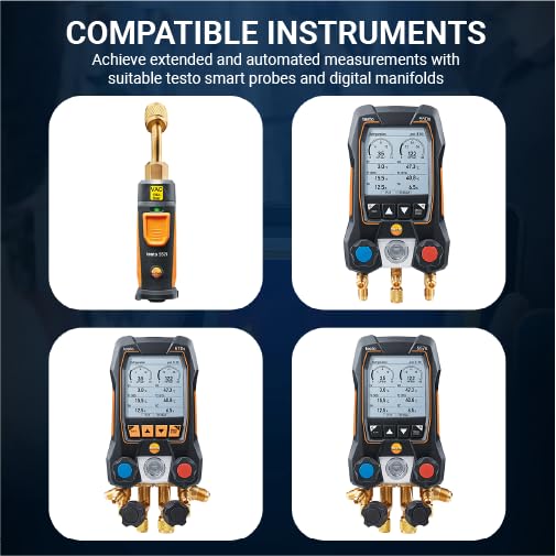 testo 565i Smart Vacuum Pump (7 CFM) - Smart AC Vacuum Pump for Automated Evacuations Includes Integrated Decay Test - A/C Vacuum Pump 198 l/min - App Operation