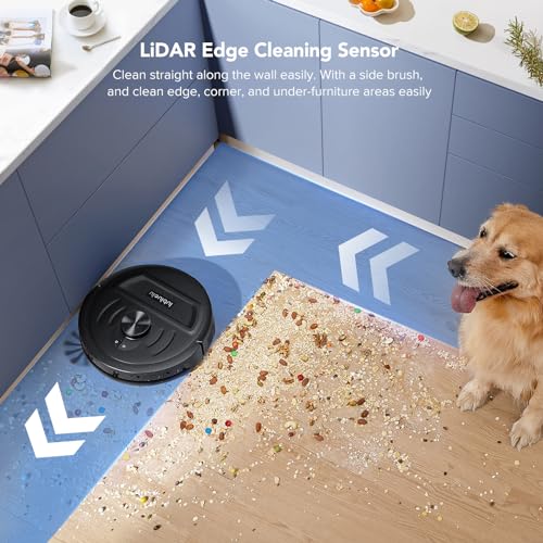 Lubluelu Robot Vacuum and Mop 5500Pa, L20 Robot Vacuum Cleaner, LiDAR Navigation, Smart Mapping, 30 No-go Zones,WiFi/App/Alexa, 3 in 1 Robotic Vacuum for Pet Hair,Hard Floor,Carpet