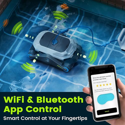 Degrii Robotic Pool Cleaner, 2024 Cordless Robotic Pool Vacuum with Smart Navigation, Wall & Waterline Cleaning, App Control, 3.5H Runtime, for Inground/above Ground Pools up to 5,000 Sq Ft