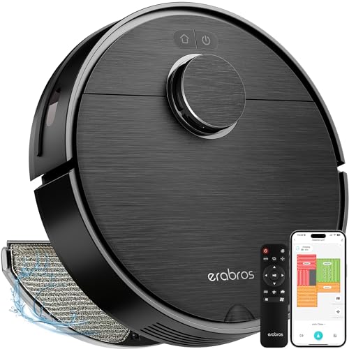 LS1 Robot Vacuum and Mop Combo – Precise LiDAR Navigation, Smart Home Map, Vacuum/Mop/Combo Cleaning Mode, Auto Recharge, Customized Cleaning, APP/Remote/Voice Control, for Hard Floors and Carpets