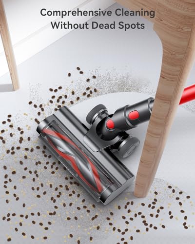 Cordless Vacuum Cleaner, 40Kpa/500W Vacuum Cleaners for home, Max 55 Mins Runtime,2024 Newest Dual Handle Stick Vacuum with Smart Display,Anti-Tangle Lightweight Vacuum for Pet Hair/Carpet/Hard Floor