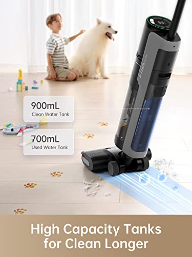 dreame H12 PRO Wet Dry Vacuum Cleaner, Smart Floor Cleaner Cordless Vacuum and Mop for Hard Floors, One-Step Edge to Edge Cleaning with Hot Air Drying