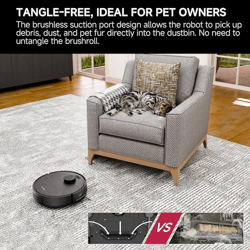 LS1 Robot Vacuum and Mop Combo – Precise LiDAR Navigation, Smart Home Map, Vacuum/Mop/Combo Cleaning Mode, Auto Recharge, Customized Cleaning, APP/Remote/Voice Control, for Hard Floors and Carpets