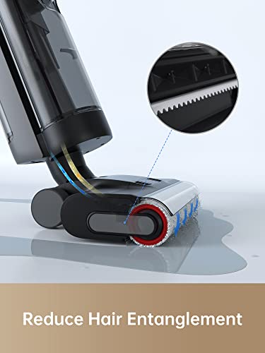 dreame H12 PRO Wet Dry Vacuum Cleaner, Smart Floor Cleaner Cordless Vacuum and Mop for Hard Floors, One-Step Edge to Edge Cleaning with Hot Air Drying