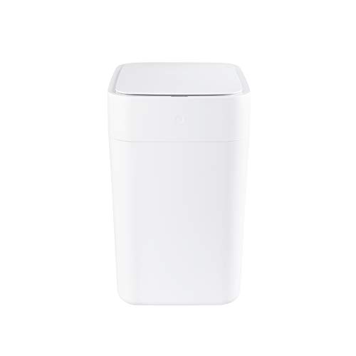 TOWNEW T1S Smart Trash Can,4.1 Gallon Automatic Garbage Bin with Self-Sealing and Self-Changing,Motion Sense Activated Trashcan for kitchen bathroom office,Large,White