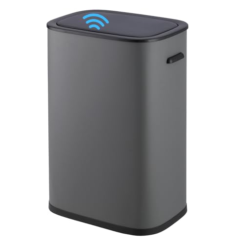 Automatic Trash Can with Lid,14.5 Gallon Smart Trash Can, 55L Motion Sensor Trash Can (use 13 gallon garbage bags) for Bedroom, Bathroom, Kitchen, Office