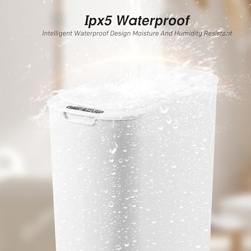 FRESHLIX Automatic Motion Sensor Bathroom Trash Can with Lid, 6 Gallon Touchless Trash Bin, Smart Electric Narrow Waterproof Garbage Bin for Toilet, Office, Rv, Bedroom, Living Room