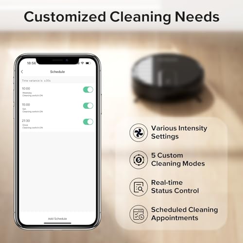 ROPVACNIC Robot Vacuum Cleaner Robot Vacuum and Mop Combo with 4000Pa Suction, Personalized Cleaning Adjustments, Self-Charging Robotic Vacuum Cleaner, Advanced Obstacle Avoidance