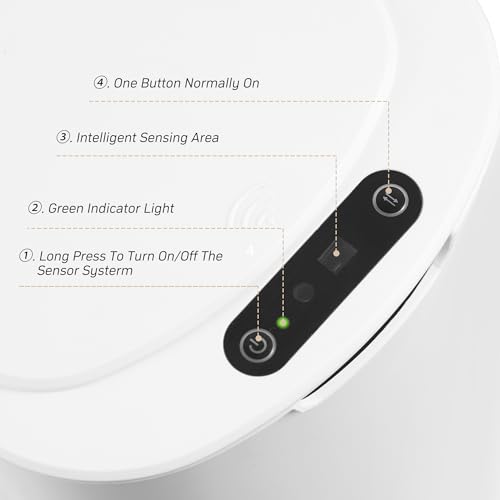 FRESHLIX Automatic Motion Sensor Bathroom Trash Can with Lid, 6 Gallon Touchless Trash Bin, Smart Electric Narrow Waterproof Garbage Bin for Toilet, Office, Rv, Bedroom, Living Room
