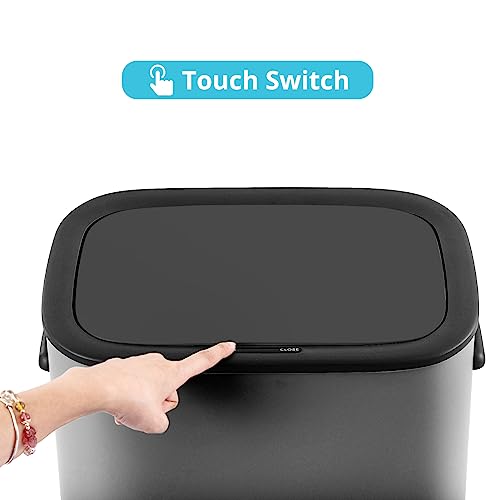 Automatic Trash Can with Lid,14.5 Gallon Smart Trash Can, 55L Motion Sensor Trash Can (use 13 gallon garbage bags) for Bedroom, Bathroom, Kitchen, Office