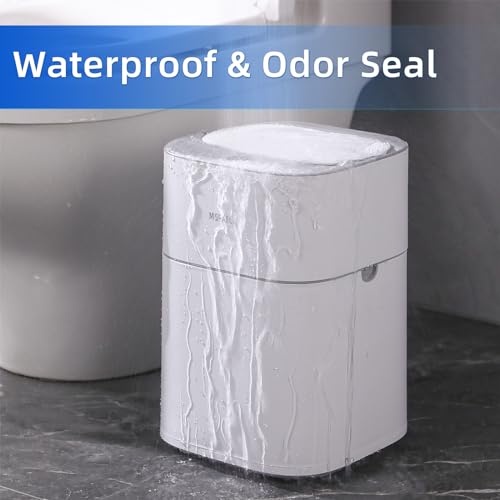 MOPALL Bathroom Trash Can Touchless, 4 Gallon Automatic Garbage Can with Lid, Waterproof Motion Sensor Trash Can, Smart Adsorption Trash Bin for Bathroom, Bedroom, Kitchen, Office