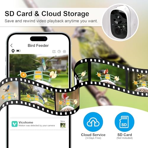 Bird Feeder with Camera, Smart Bird House with Cam,HD AI Identify Bird Species Watching Camera, Solar Powered, Auto Capture Bird Videos & Motion Detection, Gift for Bird Lover