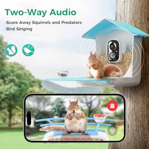 PerchMe Smart Bird Feeder with Camera Solar powered, AI Recognition, 1080P Auto Capture Bird & App Notify, Waterproof Camera Bird Feeder for Outside with Hummingbird Feeder, Ideal Gift for Bird Lover
