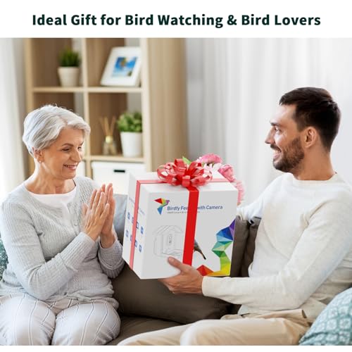 HARYMOR Smart Bird Feeder with Camera, Bird House with Camera for Outside, Solar Powered, AI Identif, Auto Capture Bird Videos, Real Time Views, Bird Watching Camera, Gift for Bird Love