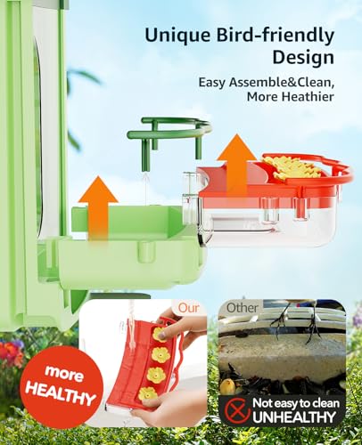 Bilantan BirdHi Ultra- Smart Bird Feeder with Camera Solar Powered, Lifetime Free AI Bird Feeder Camera 2.5K Motion Activated Wireless Outdoor, Hummingbird Feeder Camera for Close-Up Bird Watching