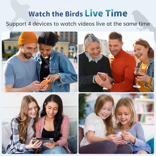 NAVFS Bird Feeder with Camera, AI Identify Bird Breed, Smart Bird Feeder with Camera, Auto Capture & Instant Notifications, 1080P HD Bird Feeder Camera with Solar Panel, Ideal Gift for Bird Lover