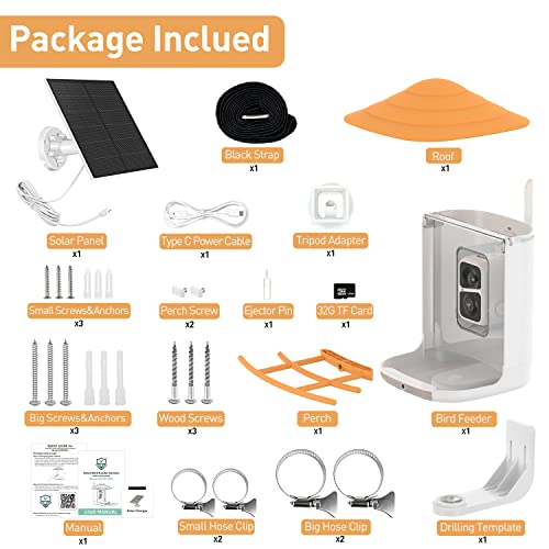 SOLIOM® BF09 Bird Feeder with Camera Wireless Outdoor,Smart Bird Feeder Camera with AI Identify Bird Species,Backyard Bird Watching Gift for Christmas,Auto Record Bird Video,Instant Notifications